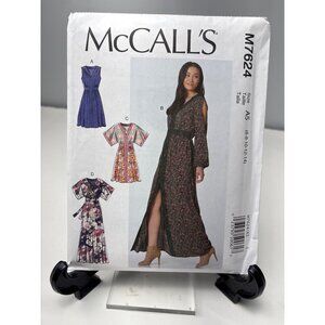 McCalls M7624 Womens Dress Sewing Pattern 6-8-10-12-14 Uncut